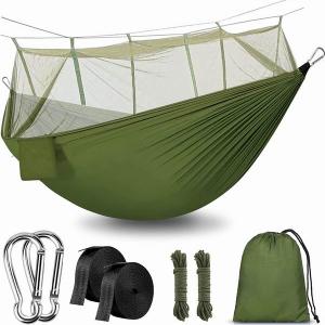 Outdoor Double Lightweight Camping Parachute Hammock with Mosquito Net for Travel 