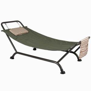 Outdoor Hammock Bed with Stand for Patio and Backyard