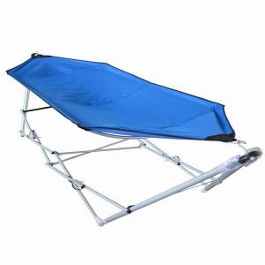 Portable Hammock with Folding Stand Lounge Camping Bed with Carry Bag for Camping Outdoor Patio Yard