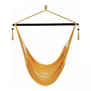 Caribbean Style Extra Large Hanging Rope Hammock Chair Swing for Backyard 