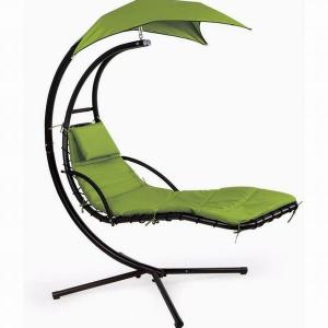 Outdoor Hanging Curved Steel Chaise Dream Lounge Chair Swing