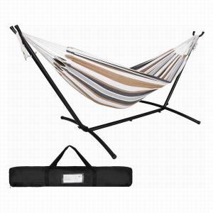 Double Hammock with Space Saving Steel Stand Included 2 Person Standing hammocks