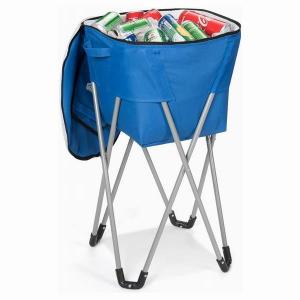 Camping Standing Ice Cooler Bag Folding Portable Leakproof Tub Cooler with Stand and Travel Bag