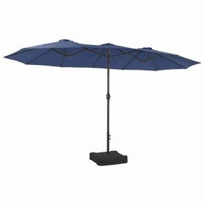 15ft Outdoor Double-Sided Twin Patio Table Market Sun Umbrella For  Garden Pool Backyard