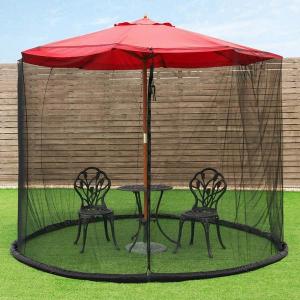 6.5-10 ft Patio Umbrella Mosquito Nets Universal Umbrella Netting Screen Balcony Umbrella Cover Fits 7.5 8 9 10 Feet