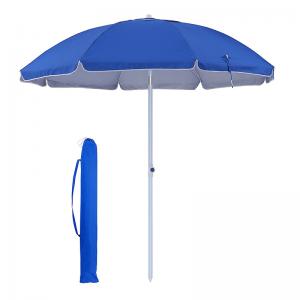 7.5FT Portable Outdoor Beach Umbrella with Sand Anchor Fiberglass Rib Push Button Tilt and Carry Bag - 副本 - 副本