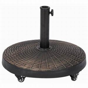 Heavy Duty Market Patio Umbrella Holder 52lbs Umbrella Base With Wheels