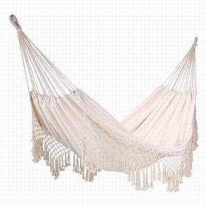 Garden Hammock with Tassels, 2 Persons Indoor Hammocks with Portable Carry Bag Deluxe Macrame Fringe 