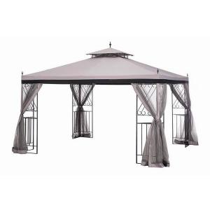 Metal Frame Outdoor Canopy Shelter Patio  Pavilion Instant Gazebo Tent with Mosquito Netting 