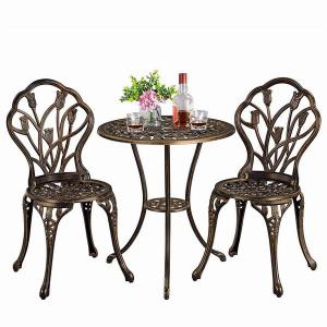 Outdoor Patio Set 3 Piece Table and Chairs Bistro Table Set