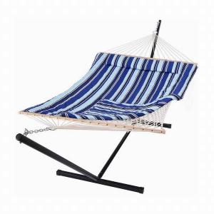 12 Feet Steel Stand with Rope Spreader Bars Hammock with pad and pillow