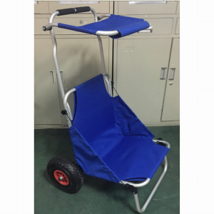 Beach Compact Folding Cart With Canpoy For Fishing , Sand and Outdoors